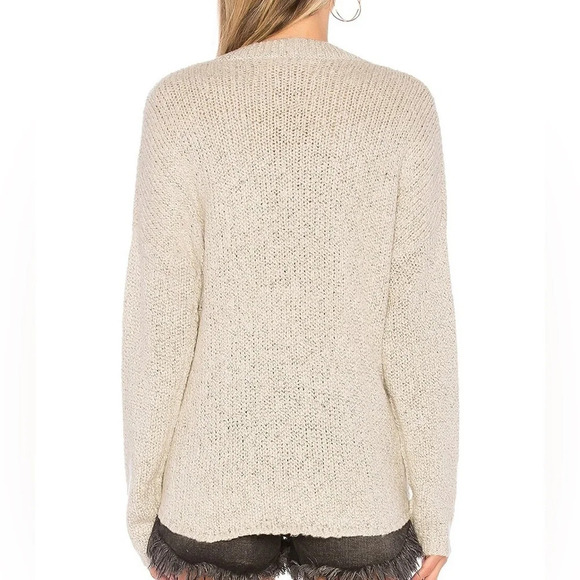 Free People One Teaspoon Saints and Roses Sweater Chunky Knit Lace Up V-neck - Picture 16 of 16